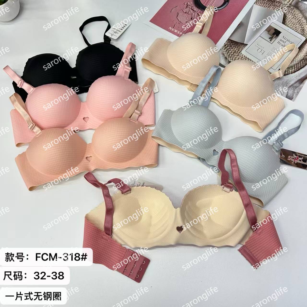 女士文胸外贸出口中东非洲一片式手掌杯无痕文胸女士无钢圈文胸