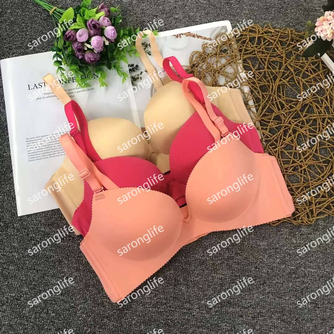 菲律宾光面文胸无痕内衣中厚度高质量聚拢多色多码无钢圈文胸批发