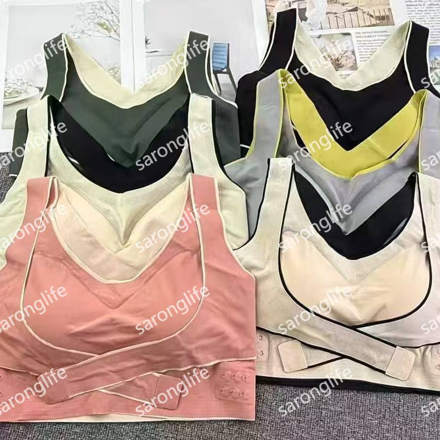 71#低价库存交叉侧扣高档乳胶棉运动文胸美背带胸垫聚拢收副乳