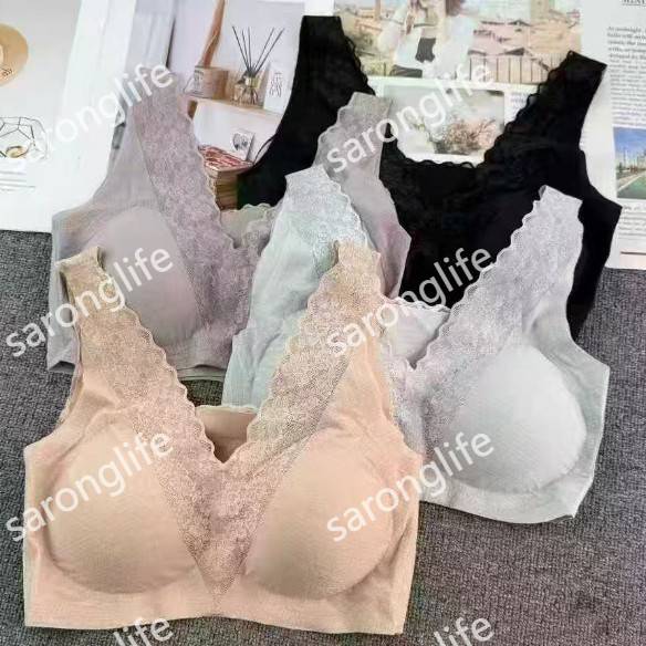外贸出口中东库存低价舒适女士无痕文胸性感蕾丝美背运动文胸内衣