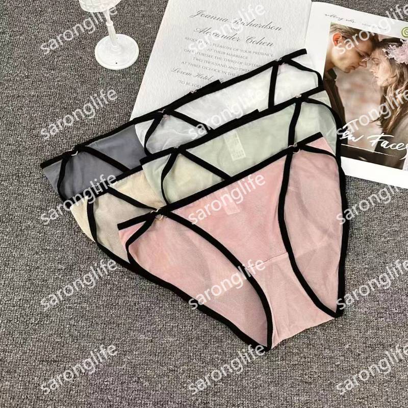 外贸出口少女蕾丝情趣中低腰内裤纯棉内裆透气性感女士三角裤批发
